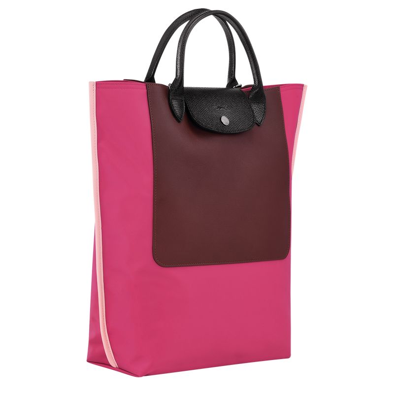 Longchamp Cabas M Tote Canvas Håndveske Herre Magenta | NOSG7477