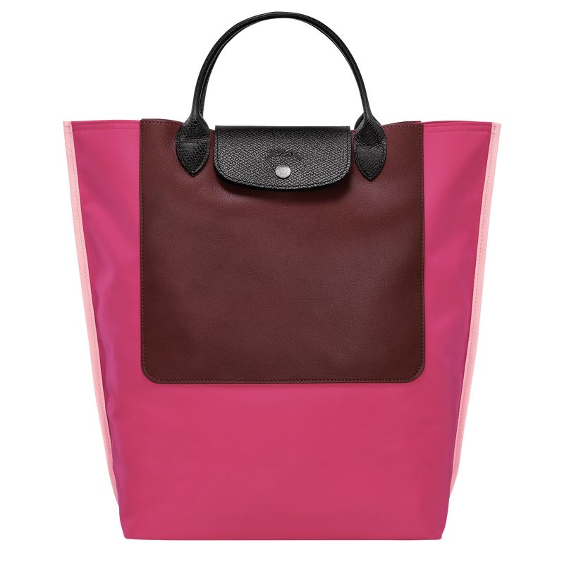 Longchamp Cabas M Tote Canvas Håndveske Herre Magenta | NOSG7477