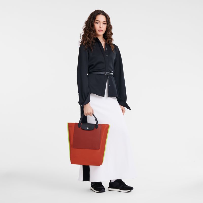 Longchamp Cabas M Tote Canvas Håndveske Herre Paprika | NODF7476