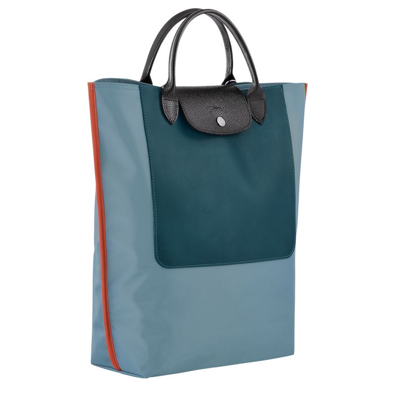 Longchamp Cabas M Tote Canvas Håndveske Herre Blå | NOFD7475