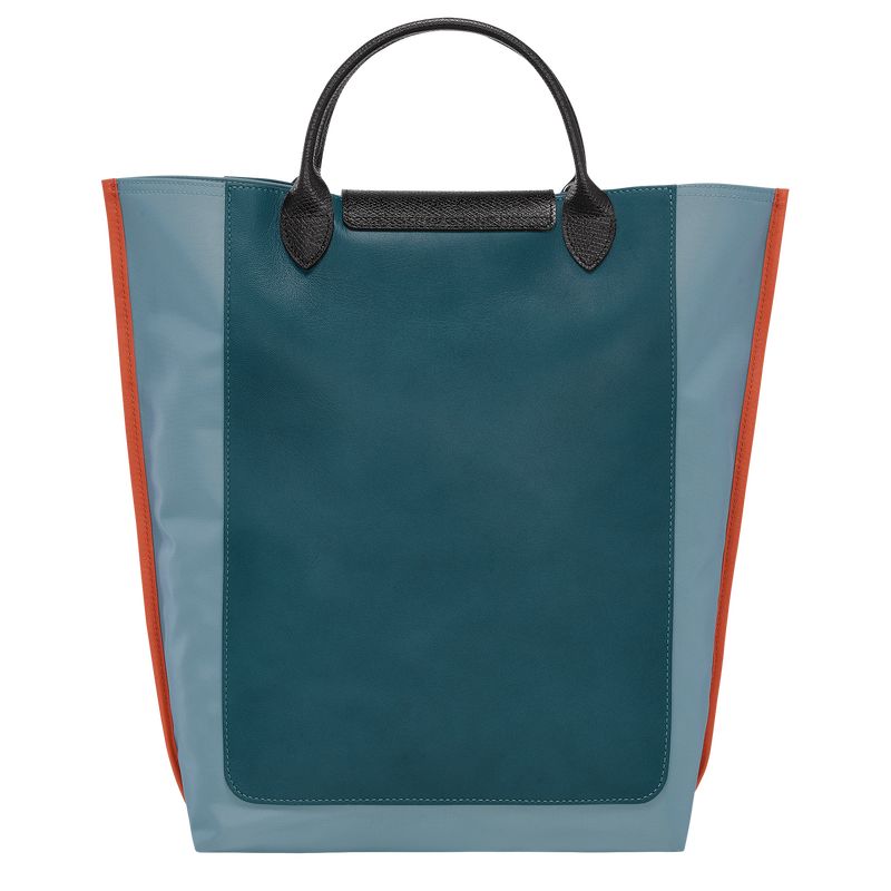 Longchamp Cabas M Tote Canvas Håndveske Herre Blå | NOFD7475