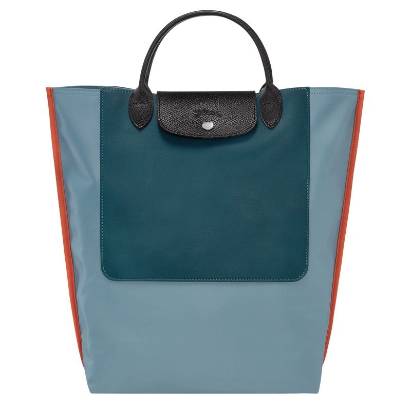 Longchamp Cabas M Tote Canvas Håndveske Herre Blå | NOFD7475