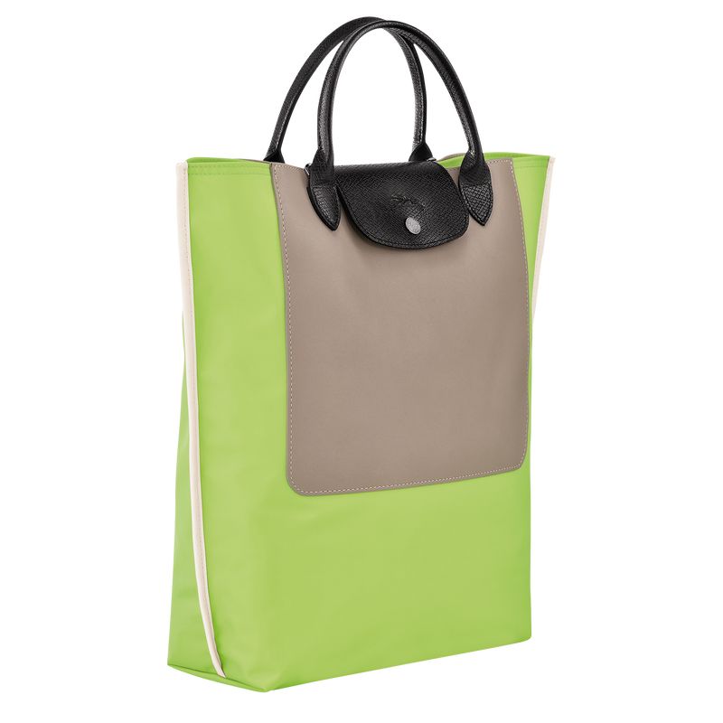 Longchamp Cabas M Tote Canvas Håndveske Herre Grønn Lyse | NOGS7474