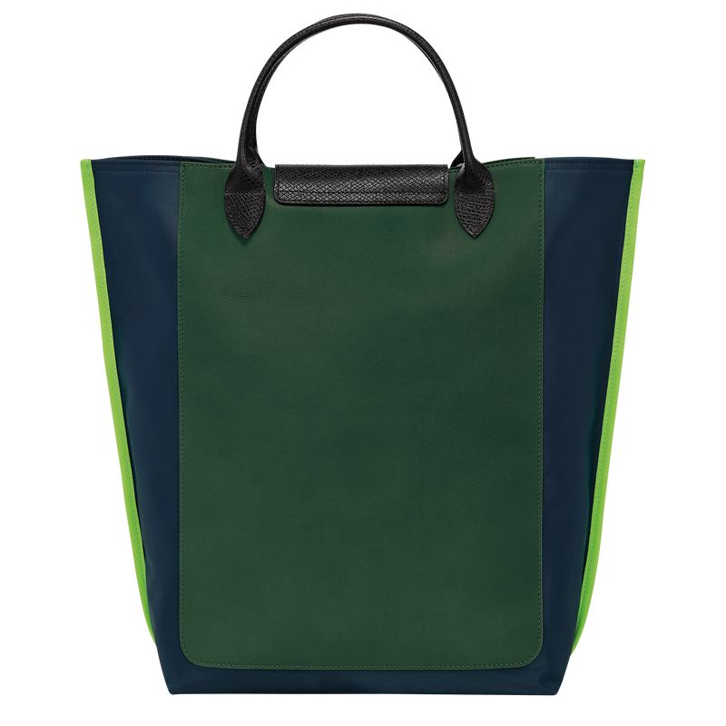 Longchamp Cabas M Tote Canvas Håndveske Herre Marineblå | NOJP7472