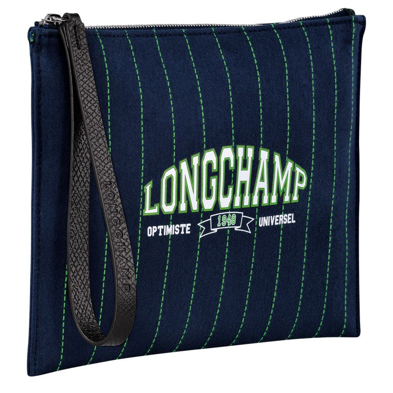 Longchamp Essential Canvas Pouches Dame Marineblå | NOLI8391