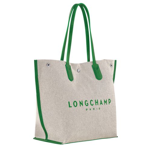 Longchamp Essential L Tote Canvas Skulderveske Dame Grønn | NOSG8829