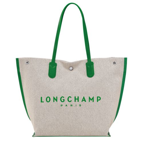 Longchamp Essential L Tote Canvas Skulderveske Dame Grønn | NOSG8829