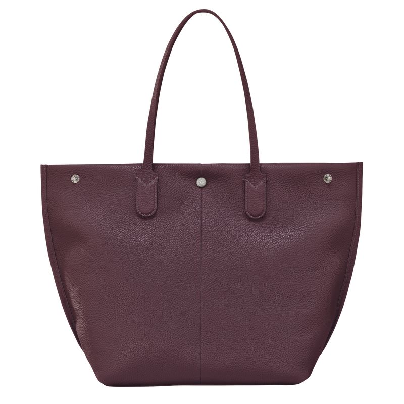 Longchamp Essential L Tote Leather Skulderveske Dame Eggplant | NOKO8858