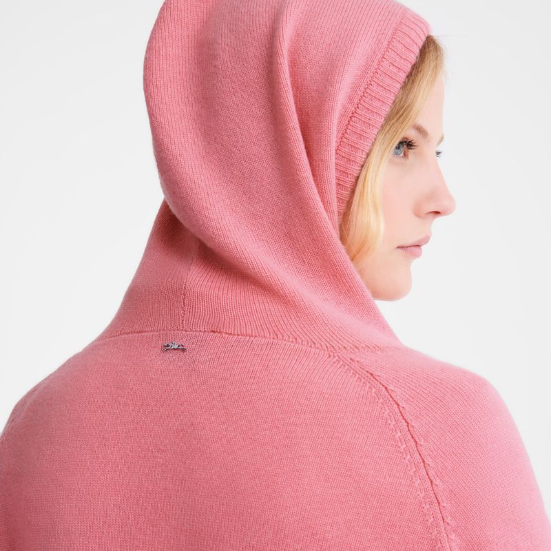 Longchamp Hoodie Knit Genser Dame Marshmallow | NOWN7799