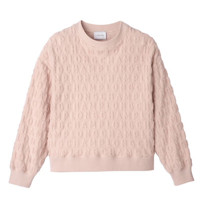 Longchamp Jersey Sweatshirt Dame Nude | NOTC7753