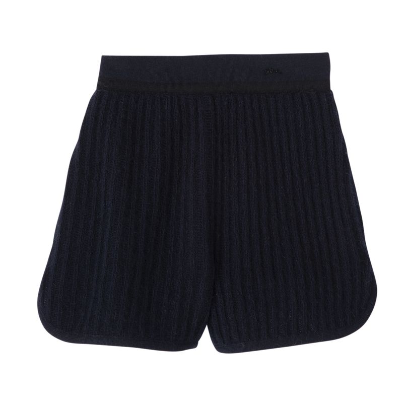 Longchamp Knit Shorts Dame Marineblå | NOOK7688