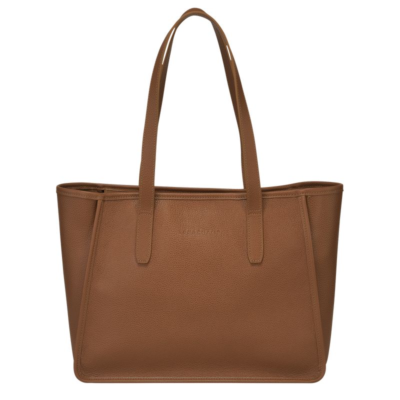 Longchamp Le FoulonnÉ L Tote Leather Skulderveske Dame Caramel | NONW8865