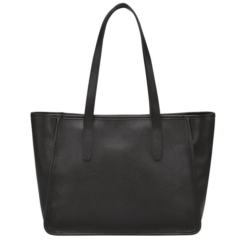 Longchamp Le FoulonnÉ L Tote Leather Skulderveske Dame Svarte | NOBE8864