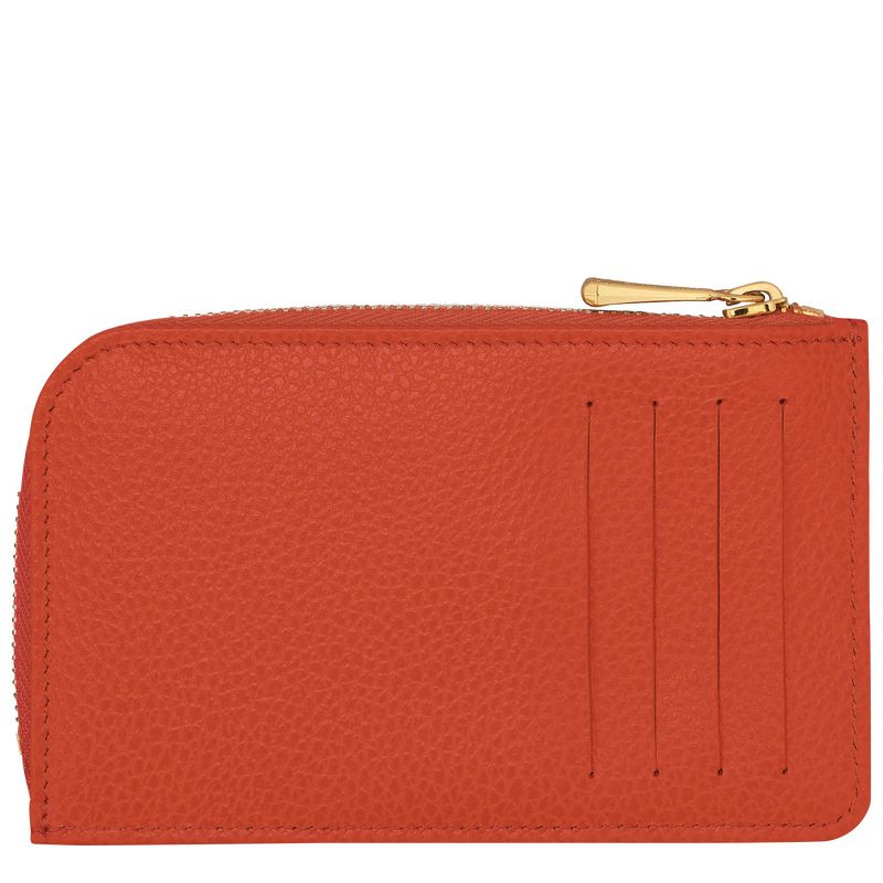 Longchamp Le FoulonnÉ Leather Kortholder Herre Paprika | NOVR7362