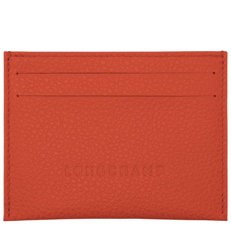 Longchamp Le FoulonnÉ Leather Kortholder Herre Paprika | NOCT7354