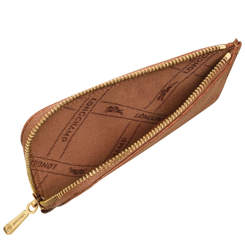 Longchamp Le FoulonnÉ Leather Kortholder Dame Caramel | NOJP8512