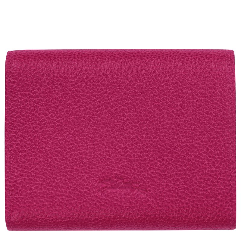 Longchamp Le FoulonnÉ Leather Lommebok Dame Beetroot | NOMQ8555