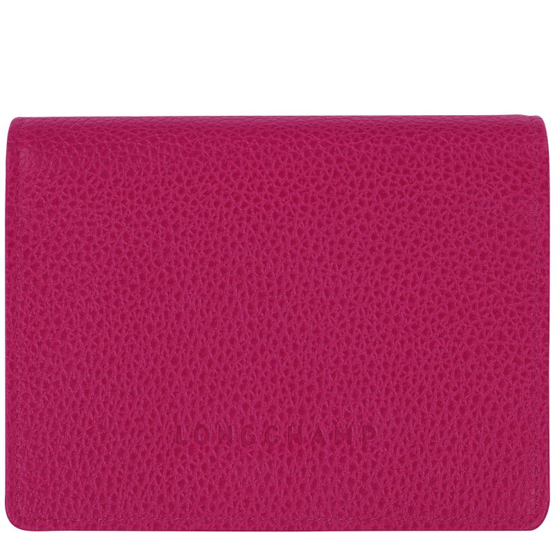 Longchamp Le FoulonnÉ Leather Lommebok Dame Beetroot | NOMQ8555