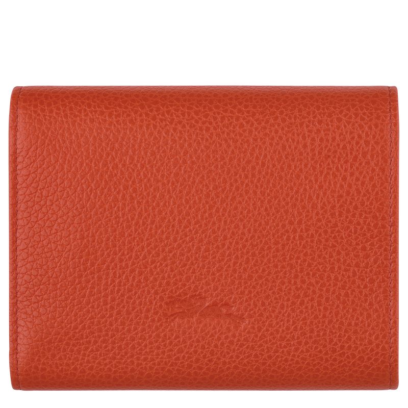 Longchamp Le FoulonnÉ Leather Lommebok Dame Paprika | NOMQ8554