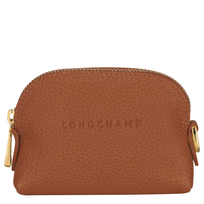 Longchamp Le FoulonnÉ Leather Myntpung Dame Caramel | NOCT8507