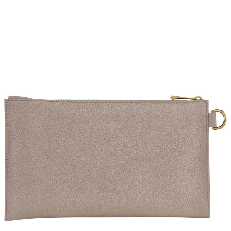 Longchamp Le FoulonnÉ Leather Pouches Dame Turtledove | NOSG8725