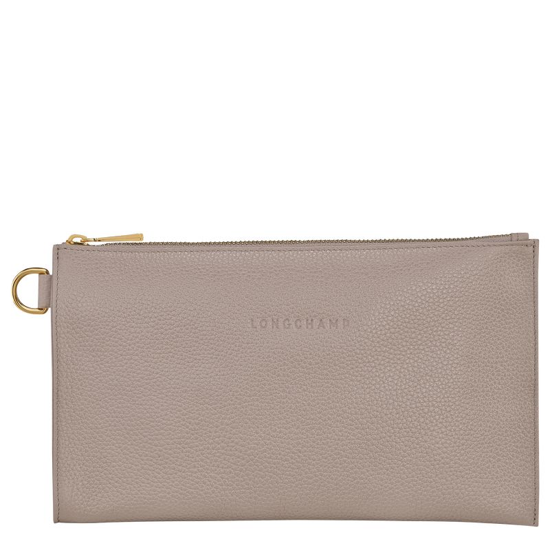 Longchamp Le FoulonnÉ Leather Pouches Dame Turtledove | NOSG8725