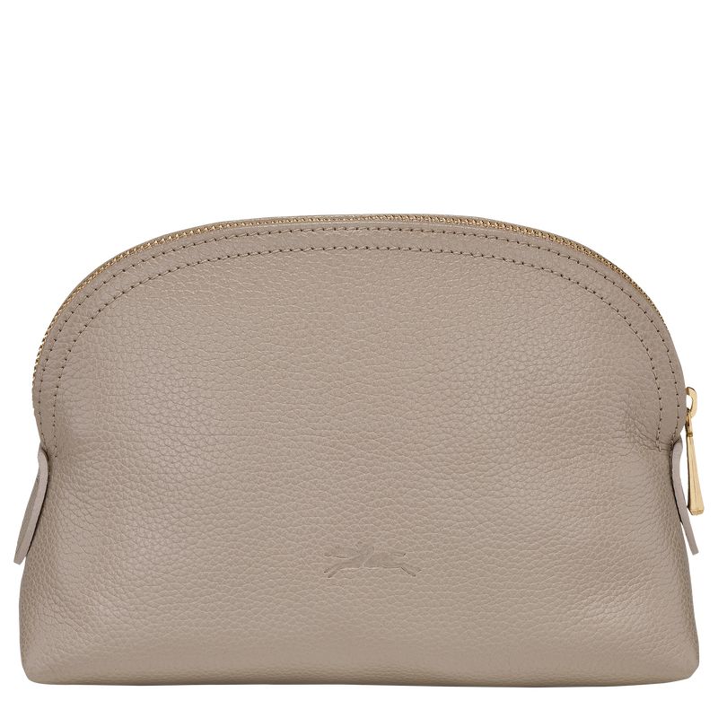 Longchamp Le FoulonnÉ Leather Pouches Dame Turtledove | NOHA8721