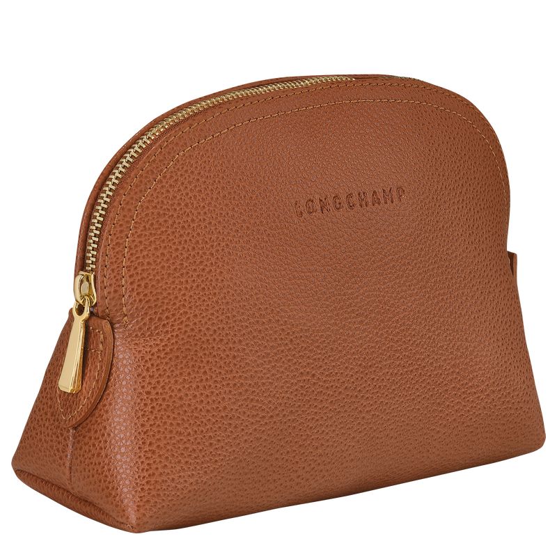 Longchamp Le FoulonnÉ Leather Pouches Dame Caramel | NOKO8719