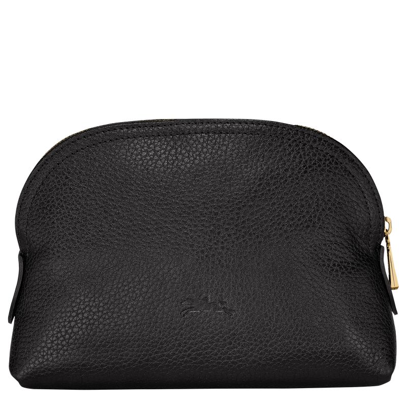 Longchamp Le FoulonnÉ Leather Pouches Dame Svarte | NOLI8718