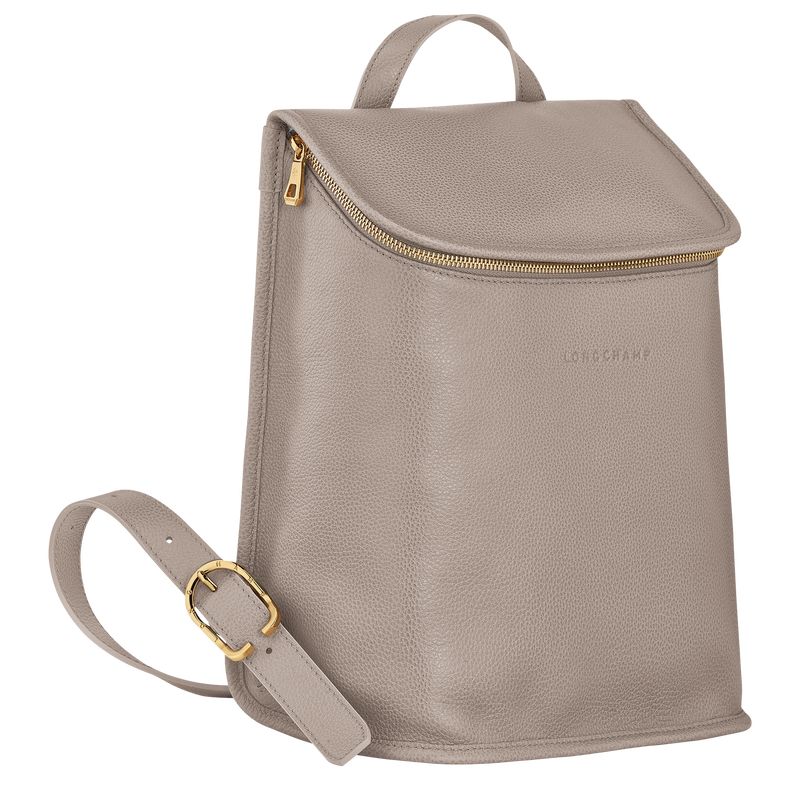 Longchamp Le FoulonnÉ Leather Ryggsekker Dame Turtledove | NOXY8757