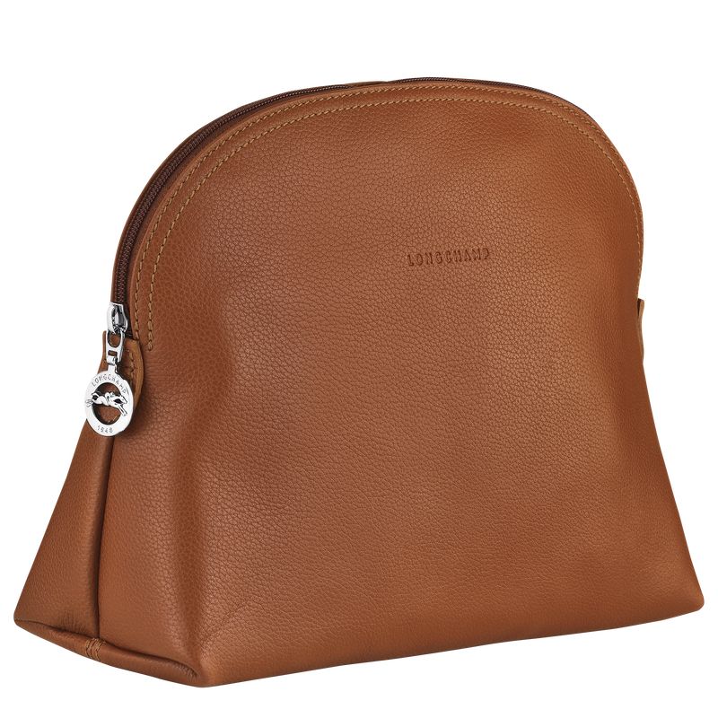 Longchamp Le FoulonnÉ Leather Toalettposer Dame Caramel | NOOK8208