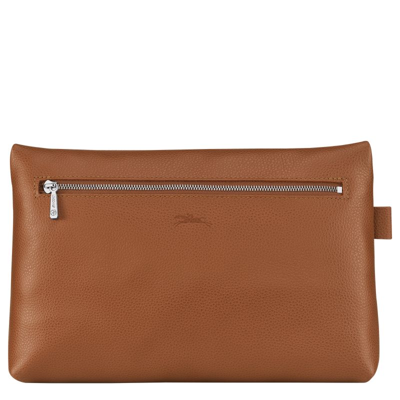 Longchamp Le FoulonnÉ Leather Toalettposer Dame Caramel | NOGS8202