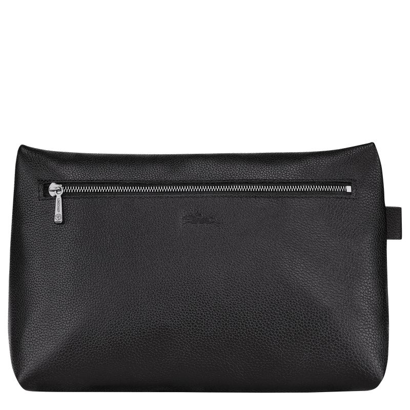 Longchamp Le FoulonnÉ Leather Toalettposer Dame Svarte | NOJP8200