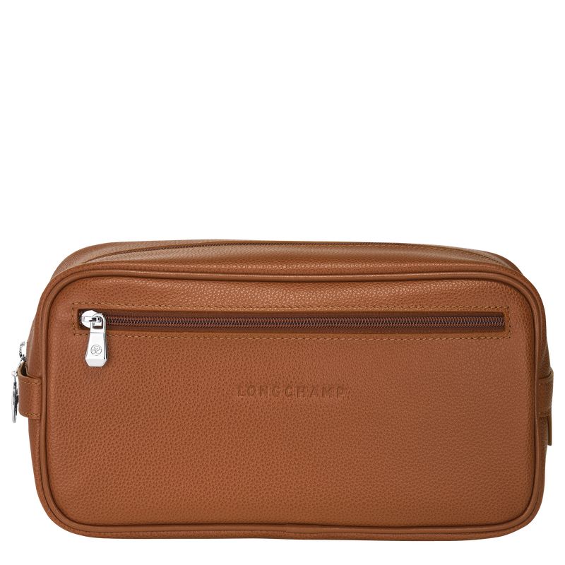 Longchamp Le FoulonnÉ Leather Toalettposer Herre Caramel | NOMQ7151