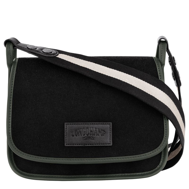 Longchamp Le FoulonnÉ M Canvas Crossbody Veske Dame Svarte | NOTC8992