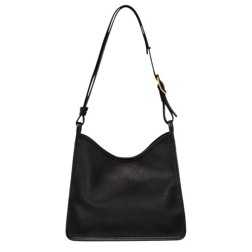 Longchamp Le FoulonnÉ M Hobo Leather Skulderveske Dame Svarte | NODF8828