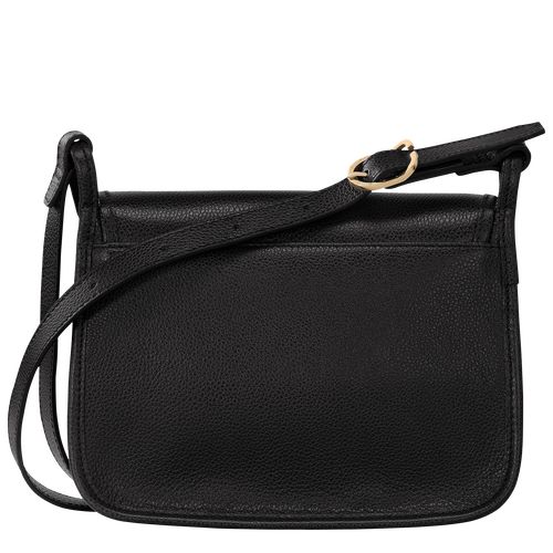 Longchamp Le FoulonnÉ M Leather Crossbody Veske Dame Svarte | NOMQ8919