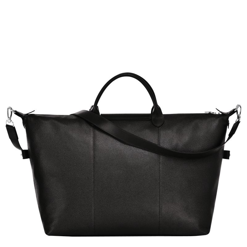 Longchamp Le FoulonnÉ M Leather Reiseveske Herre Svarte | NORV7232