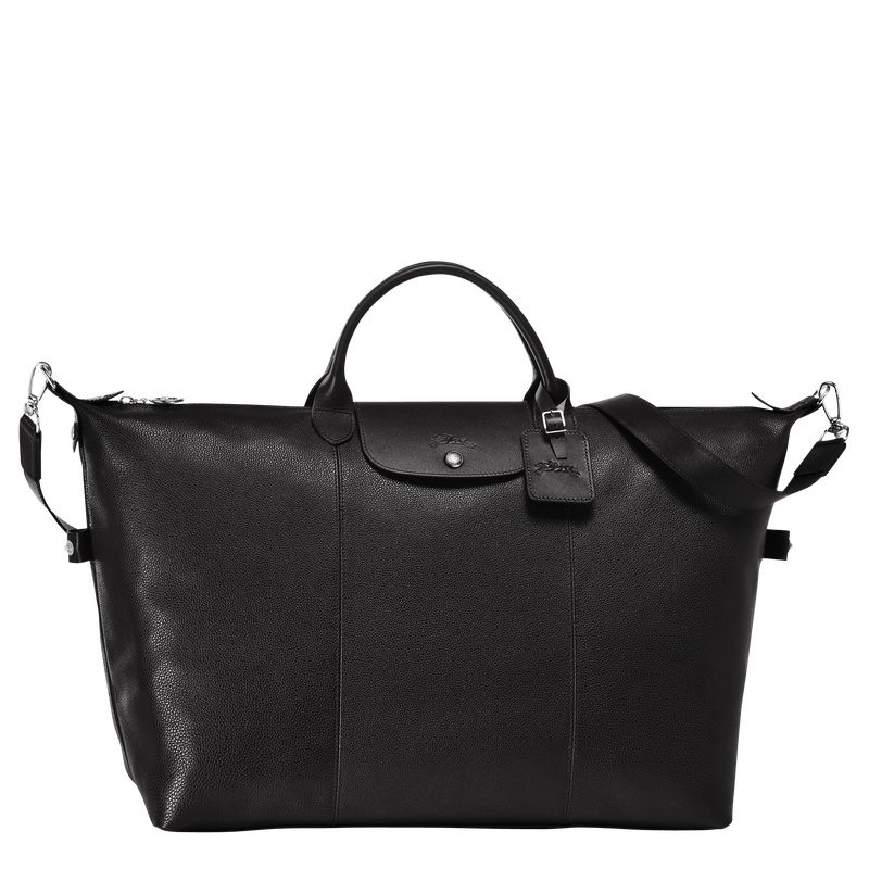 Longchamp Le FoulonnÉ M Leather Reiseveske Herre Svarte | NORV7232