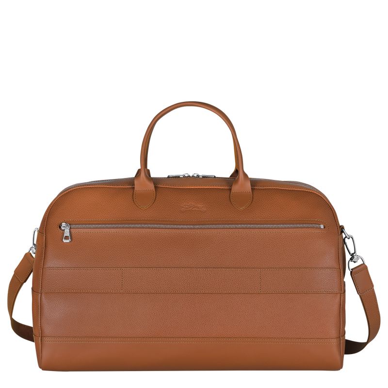 Longchamp Le FoulonnÉ M Leather Reiseveske Herre Caramel | NOQM7229