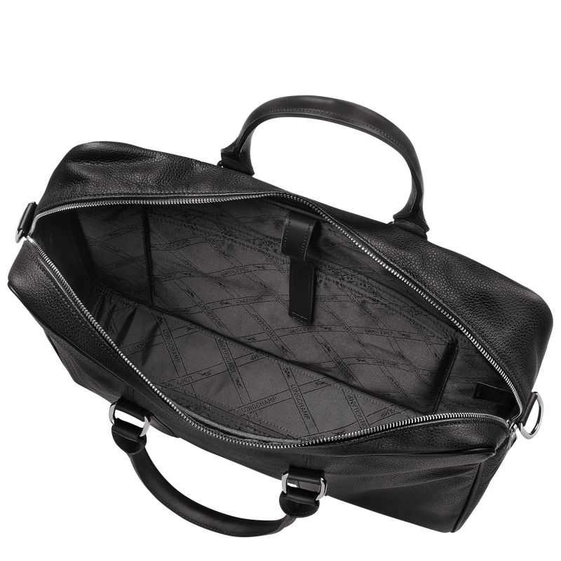 Longchamp Le FoulonnÉ M Leather Stresskoffert Dame Svarte | NOCT8663