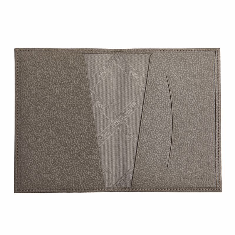 Longchamp Le FoulonnÉ Passport cover Leather Accessories Dame Turtledove | NOGS8231