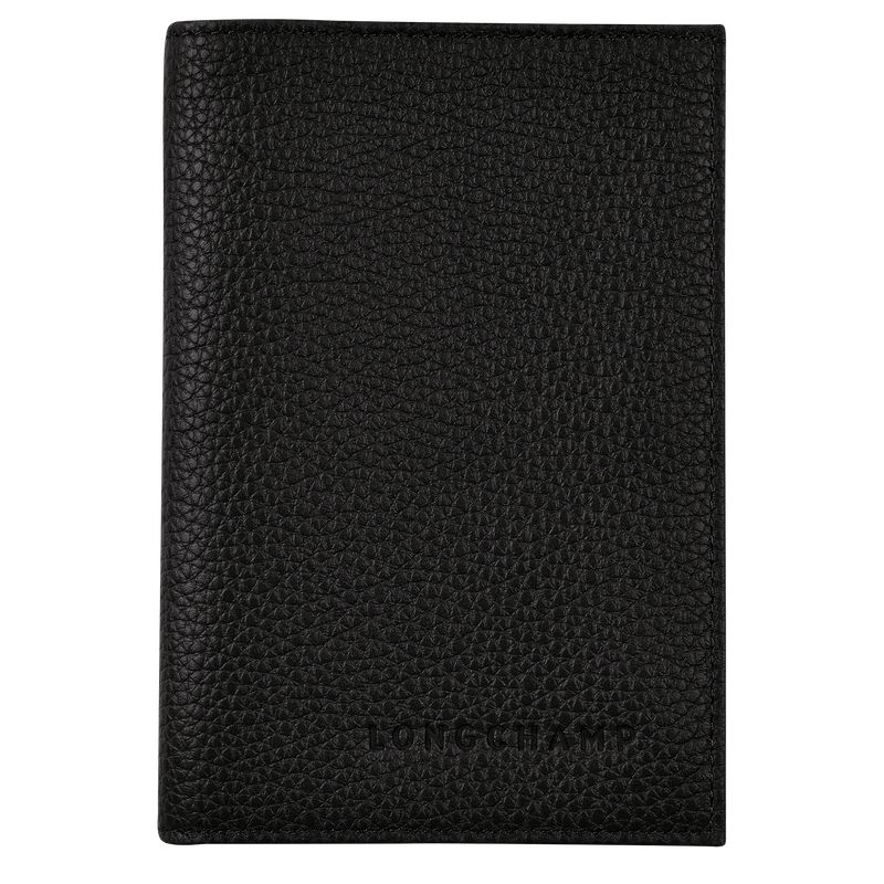 Longchamp Le FoulonnÉ Passport cover Leather Accessories Dame Svarte | NOOK8225