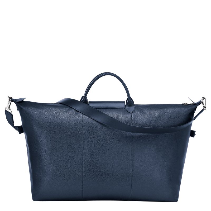 Longchamp Le FoulonnÉ S Leather Reiseveske Herre Marineblå | NOEB7231