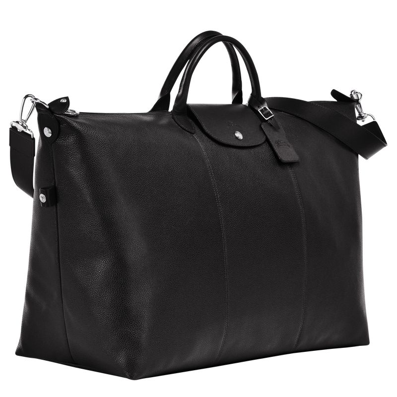 Longchamp Le FoulonnÉ S Leather Reiseveske Herre Svarte | NOWN7230