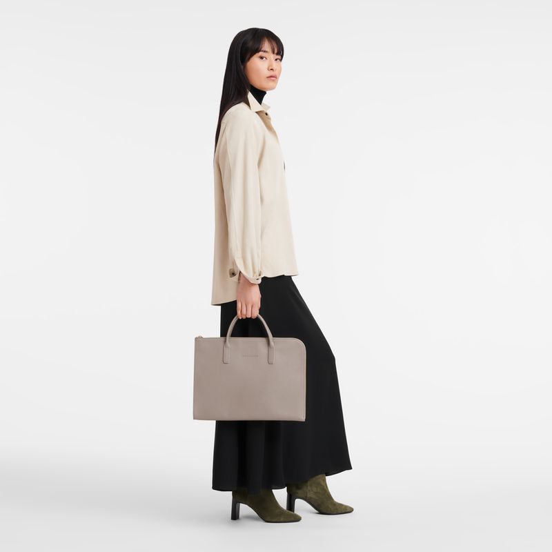 Longchamp Le FoulonnÉ S Leather Stresskoffert Herre Turtledove | NOXY7624