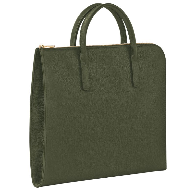 Longchamp Le FoulonnÉ S Leather Stresskoffert Herre Khaki | NOCT7623