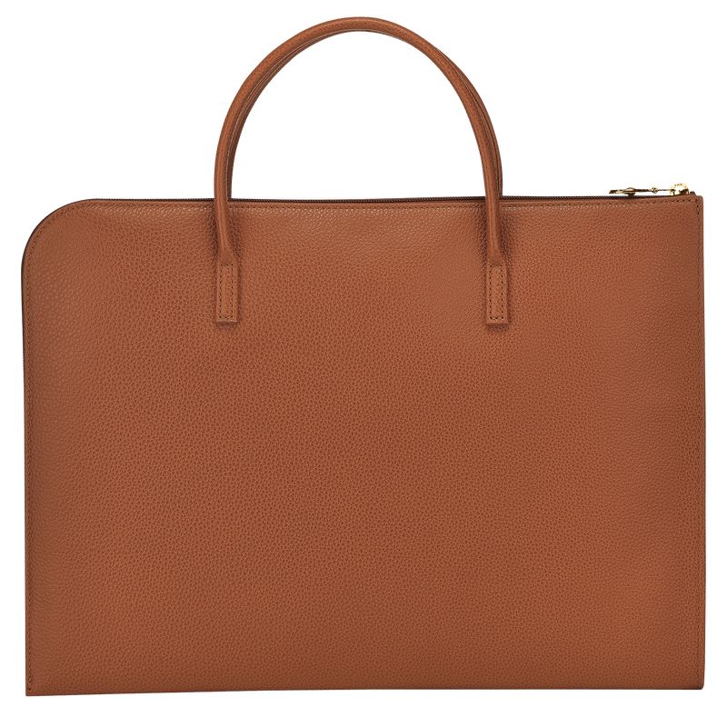 Longchamp Le FoulonnÉ S Leather Stresskoffert Herre Caramel | NOVR7622