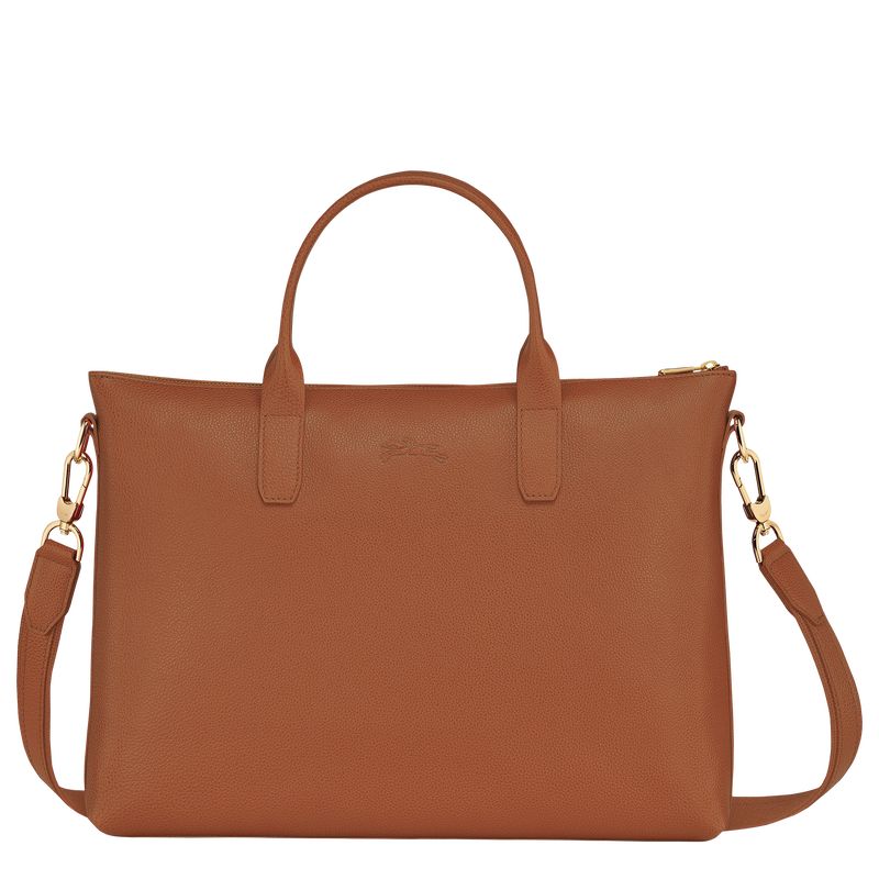 Longchamp Le FoulonnÉ S Leather Stresskoffert Dame Caramel | NOCT8654