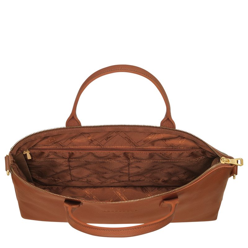 Longchamp Le FoulonnÉ S Leather Stresskoffert Dame Caramel | NOCT8654